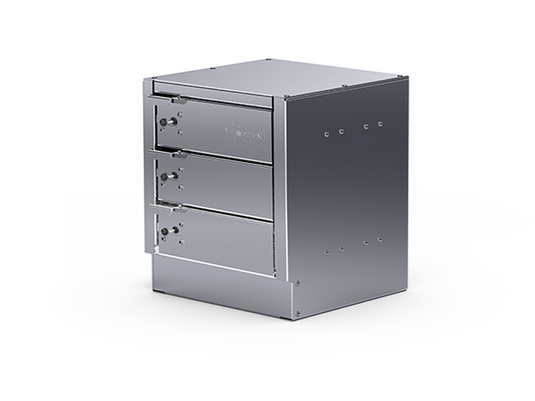 Compact Three Drawer Unit, 11-7/8"L x 12-1/8"D x 13-5/8"H