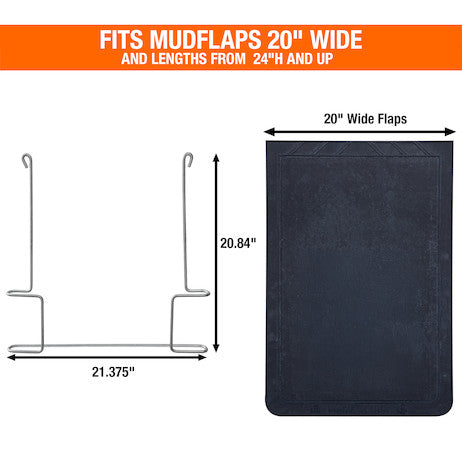 Galvanized Anti-Sail Brackets for Use With 20 Inch Wide Mudflaps