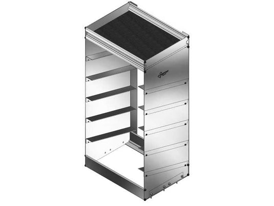 5-Place Parts Tote Holder Kit, 19-5/8"L x 14"D x 35-1/2"H