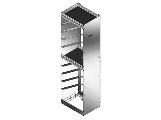 8-Place Parts Tote Holder Kit, 19-5/8"L x 13-3/8"D x 62"H