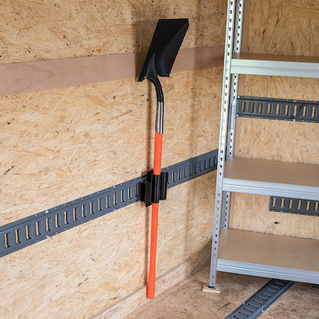 E-Track Shovel Holder with Spring Retention