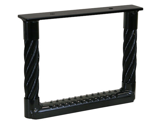 Black Powder Coated Cable Type Truck Step - 9 x 12 x 1.38 Inch Deep