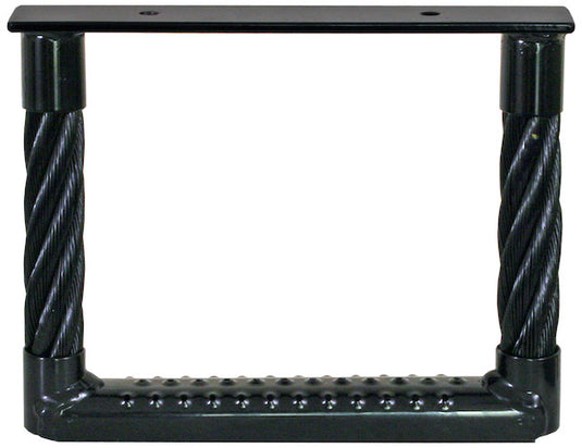 Black Powder Coated Cable Type Truck Step - 9 x 12 x 1.38 Inch Deep