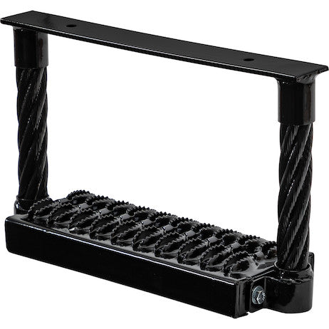 Black Powder Coated Cable Type Truck Step - 9 x 15 x 4.75 Inch Deep