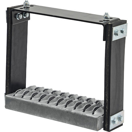 Load image into Gallery viewer, Flexible Rubber Step with Galvanized Steel Diamond Deck-Span Tread - 12x11 Inch
