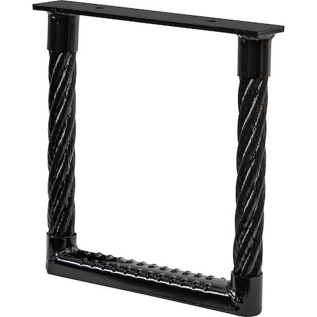 Black Powder Coated Cable Type Truck Step - 12 x 12 x 1.38 Inch Deep