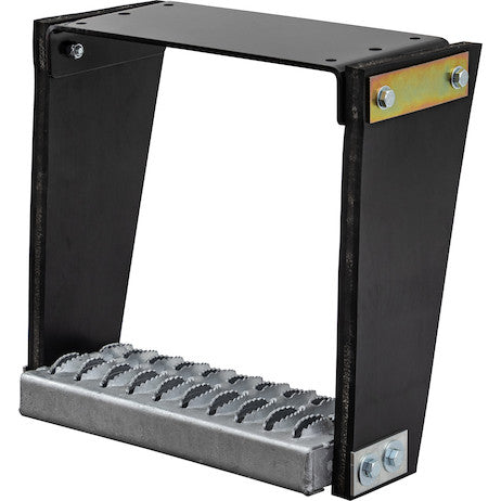 Load image into Gallery viewer, Flexible Rubber Step with Galvanized Steel Diamond Deck-Span Tread - 12x13 Inch
