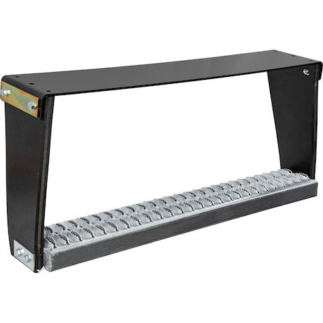 Flexible Rubber Step with Galvanized Steel Diamond Deck-Span Tread - 30x13 Inch