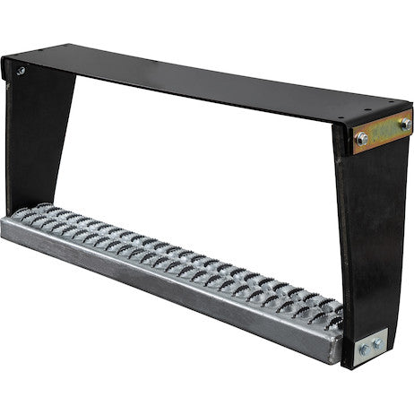Flexible Rubber Step with Galvanized Steel Diamond Deck-Span Tread - 30x13 Inch