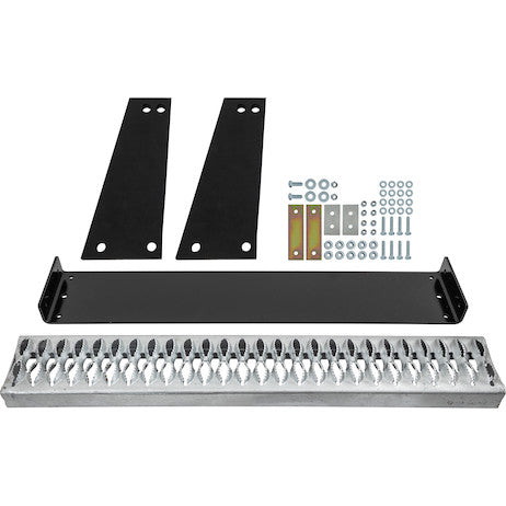 Load image into Gallery viewer, Flexible Rubber Step with Galvanized Steel Diamond Deck-Span Tread - 30x13 Inch

