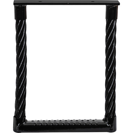 Load image into Gallery viewer, Black Powder Coated Cable Type Truck Step - 15 x 12 x 1.38 Inch Deep
