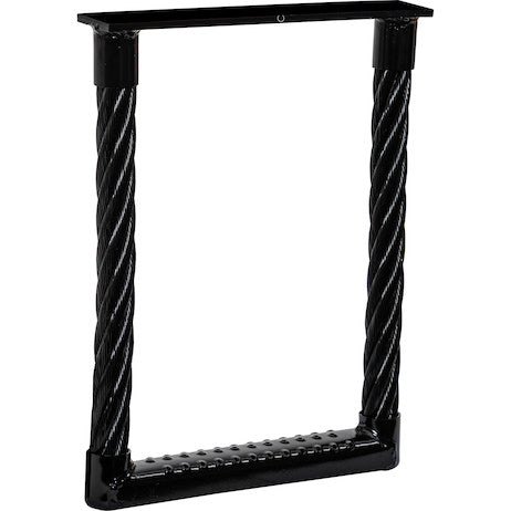 Load image into Gallery viewer, Black Powder Coated Cable Type Truck Step - 15 x 12 x 1.38 Inch Deep
