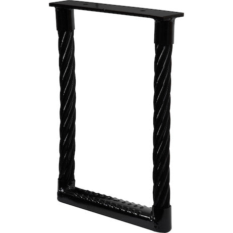 Black Powder Coated Cable Type Truck Step - 15 x 12 x 1.38 Inch Deep