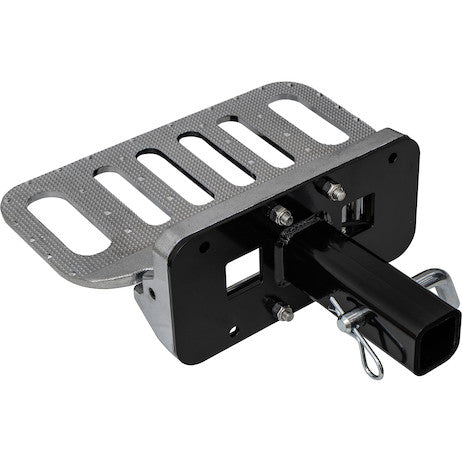 Aluminum Chrome Plated Folding Step with 2 Inch Hitch Receiver
