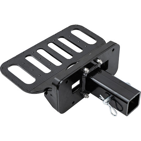 Aluminum Black Powder Coated Folding Step with 2 Inch Hitch Receiver