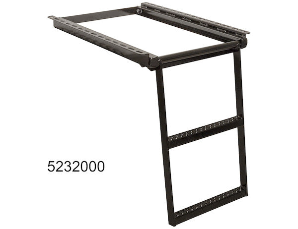 Load image into Gallery viewer, 2-Rung Black Black Powder-Coated Retractable Truck Step

