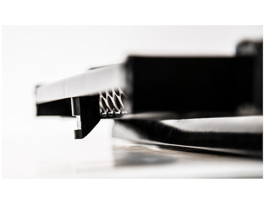 2-Rung Black Black Powder-Coated Retractable Truck Step