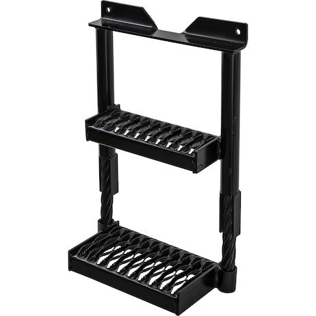 Load image into Gallery viewer, Black Powder Coated Cable Type Truck Step - 22H x 16W x 7D
