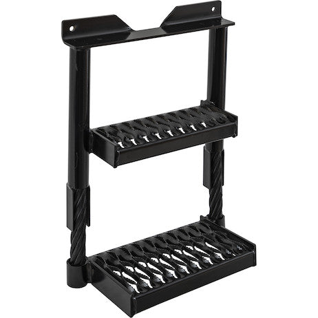 Load image into Gallery viewer, Black Powder Coated Cable Type Truck Step - 22H x 16W x 7D
