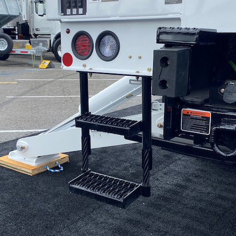 Load image into Gallery viewer, Black Powder Coated Cable Type Truck Step - 22H x 16W x 7D
