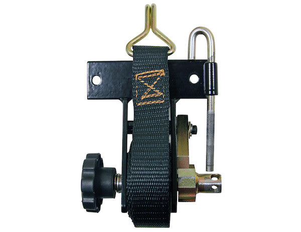 Load image into Gallery viewer, 1-1/2 Inch x 7 Foot Ladder Rack Ratchet Tie Down Angle Mount With Double J Hooks
