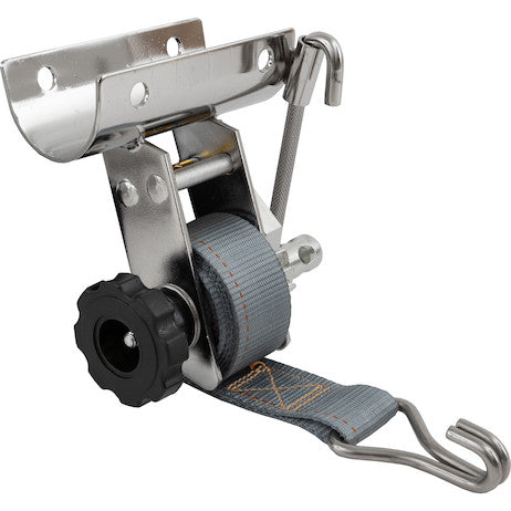 Load image into Gallery viewer, 1-1/2 Inch x 7 Foot Ladder Rack Ratchet Tie Down Tube Mount With Double J Hooks
