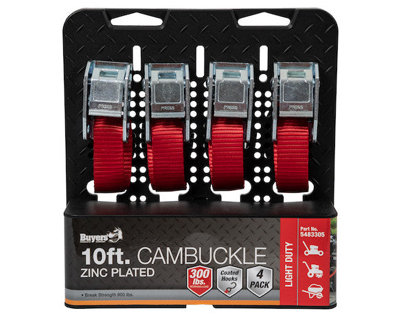 Load image into Gallery viewer, 10 Foot Light Duty Cambuckle Tie Down - 4 Pack
