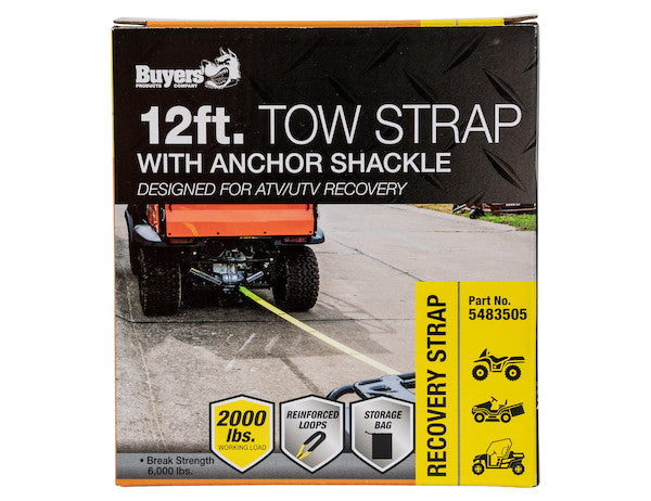 Load image into Gallery viewer, 12 Foot UTV/ATV Tow Strap Kit

