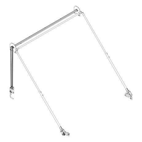 Load image into Gallery viewer, Steel Crank Arm Tarp System - 3 Springs Without Wind Deflector
