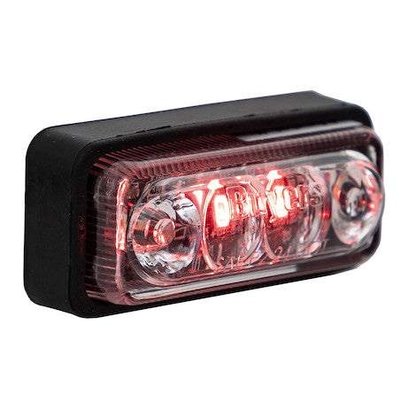 Load image into Gallery viewer, 2 Inch Rectangular Combination Marker-Strobe Light - Red/Amber
