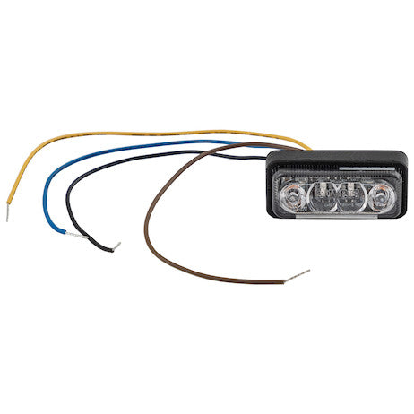 Load image into Gallery viewer, 2 Inch Rectangular Combination Marker-Strobe Light - Red/Amber
