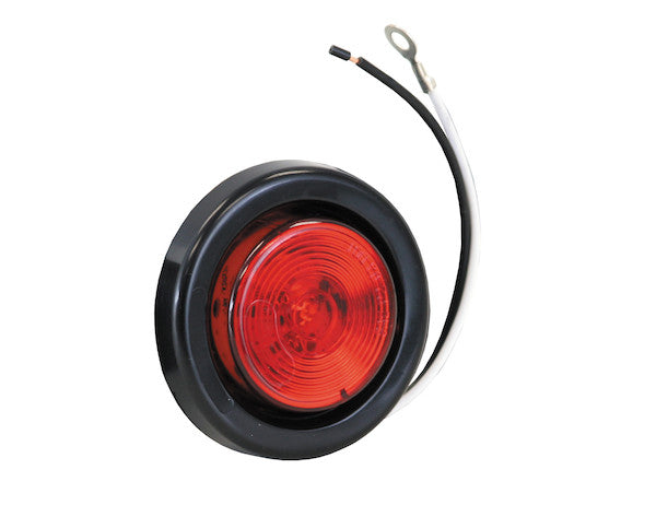 Load image into Gallery viewer, 2 Inch Red Round Marker/Clearance Light Kit With 1 LED (PL-10 Connection, Includes Grommet and Plug)
