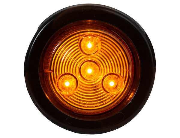 Load image into Gallery viewer, 2 Inch Amber Round Marker/Clearance Light with 4 LEDs Kit (Includes Grommet)
