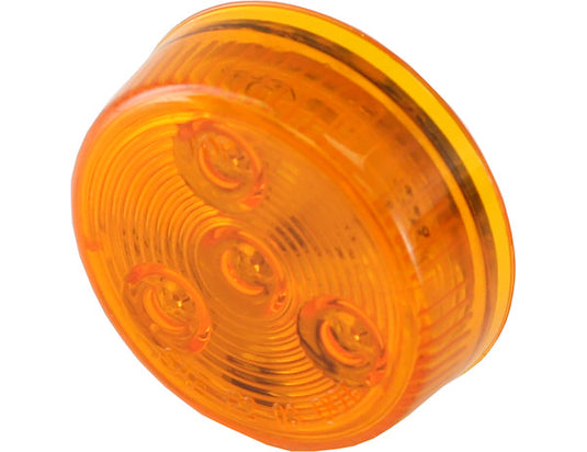 2 Inch Amber Round Marker/Clearance Light with 4 LEDs (Light Only)
