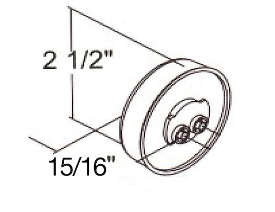 2.5 Inch Amber Round Clearance/Marker Light Kit With 4 LEDs (PL-10 Connection, Includes Grommet and Plug)