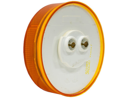 2.5 Inch Amber Round Clearance/Marker Light Kit With 4 LEDs (PL-10 Connection, Includes Grommet and Plug)