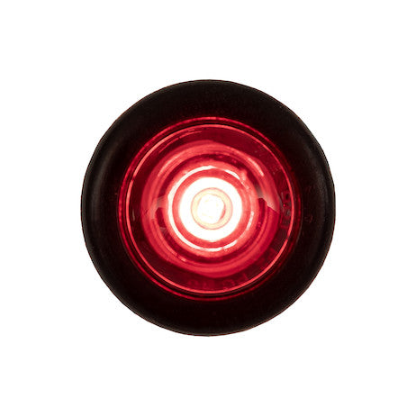 .75 Inch Round Marker Clearance Lights - 1 LED Red With Stripped Leads - 10 Pack
