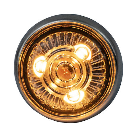 1 Inch Round Combination Marker-Strobe - Amber/Amber