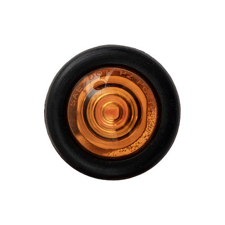 .75 Inch Round Marker Clearance Lights - 1 Amber LED with Stripped Leads