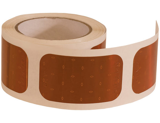 3.5 Inch Amber Rectangular DOT Stick-On Reflectors - 500 Per Roll