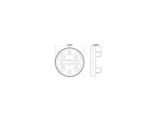 Load image into Gallery viewer, 4 Inch Round Stop/Turn/Tail + Backup Combination Light with Light Stripe LED Tubes
