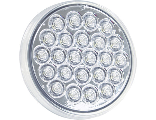 4 Inch Clear Round Backup Light with 24 LEDs (Sold in Multiples of 10)