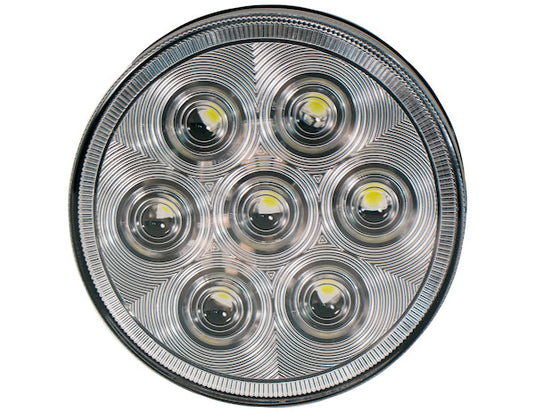 4 Inch Clear Round Backup Light With 7 LEDs - Light Only