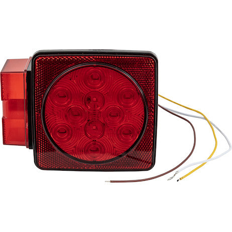Load image into Gallery viewer, Driver Side 5 Inch Box-Style LED Stop/Turn/Tail Light for Trailers Over 80 Inches Wide (Includes License Light)
