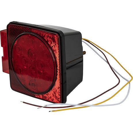 Load image into Gallery viewer, Driver Side 5 Inch Box-Style LED Stop/Turn/Tail Light for Trailers Over 80 Inches Wide (Includes License Light)
