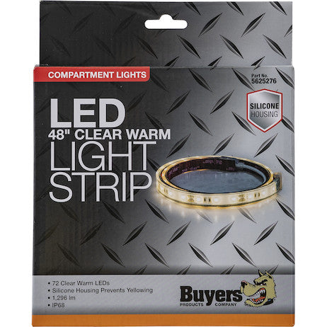 48 Inch LED Silicone Strip Light - Clear and Warm