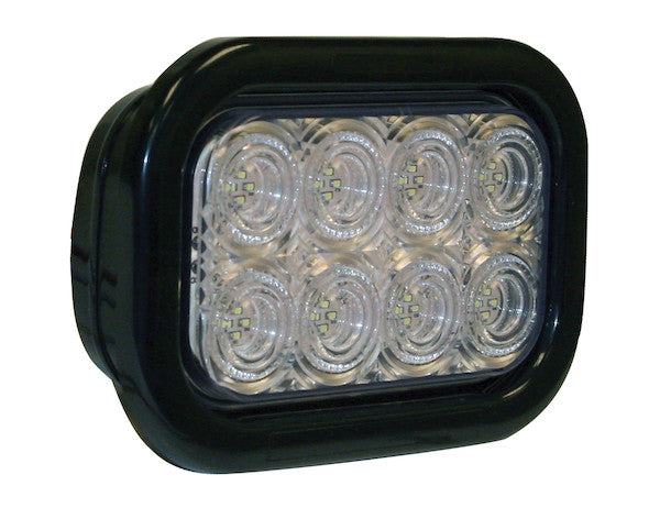 Load image into Gallery viewer, 5.3 Inch Clear Rectangular Backup Light Kit with 32 LEDs (PL-2 Connection, Includes Grommet and Plug)
