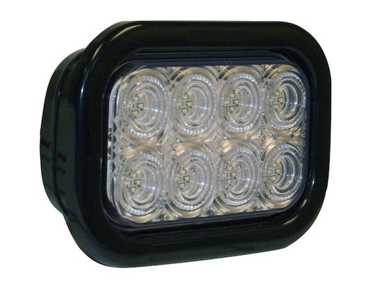 5.3 Inch Clear Rectangular Backup Light Kit with 32 LEDs (PL-2 Connection, Includes Grommet and Plug)