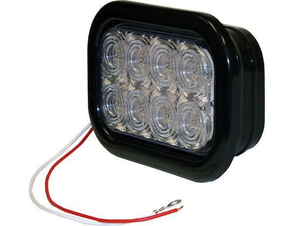 Load image into Gallery viewer, 5.3 Inch Clear Rectangular Backup Light Kit with 32 LEDs (PL-2 Connection, Includes Grommet and Plug)
