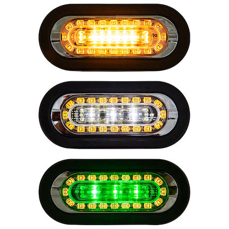 Load image into Gallery viewer, Combination 6 Inch LED Amber Marker Light with Amber Strobe Light
